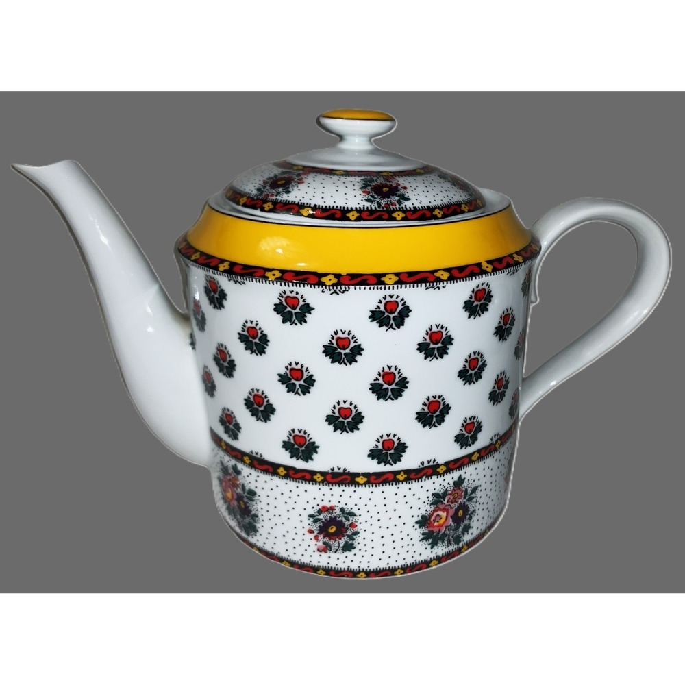 Vtg Souleiado pour Solafrance Tea Set - "La Fleur d'Arles" Pattern - NOS 5pc Set - Picture 6 of 16